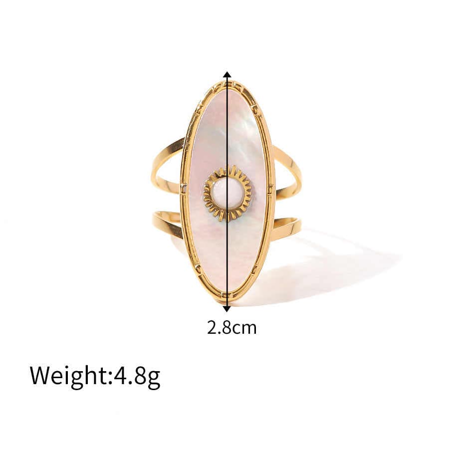 Sun Pearl Ring | 18K PVD Gold Plated - For Women | Includes: Ring