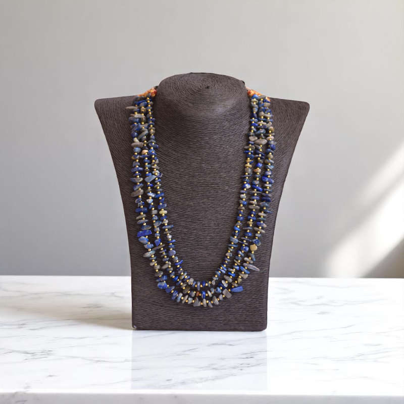 Royal Cosmos Layered Necklace | Lapis Lazuli Stone - For Women | Includes: Necklace