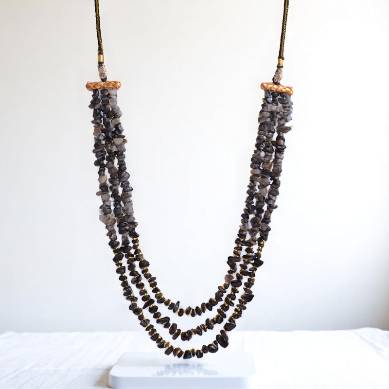 Frosted Elegance Layered Necklace | Snowflake Stone - For Women | Includes: Necklace