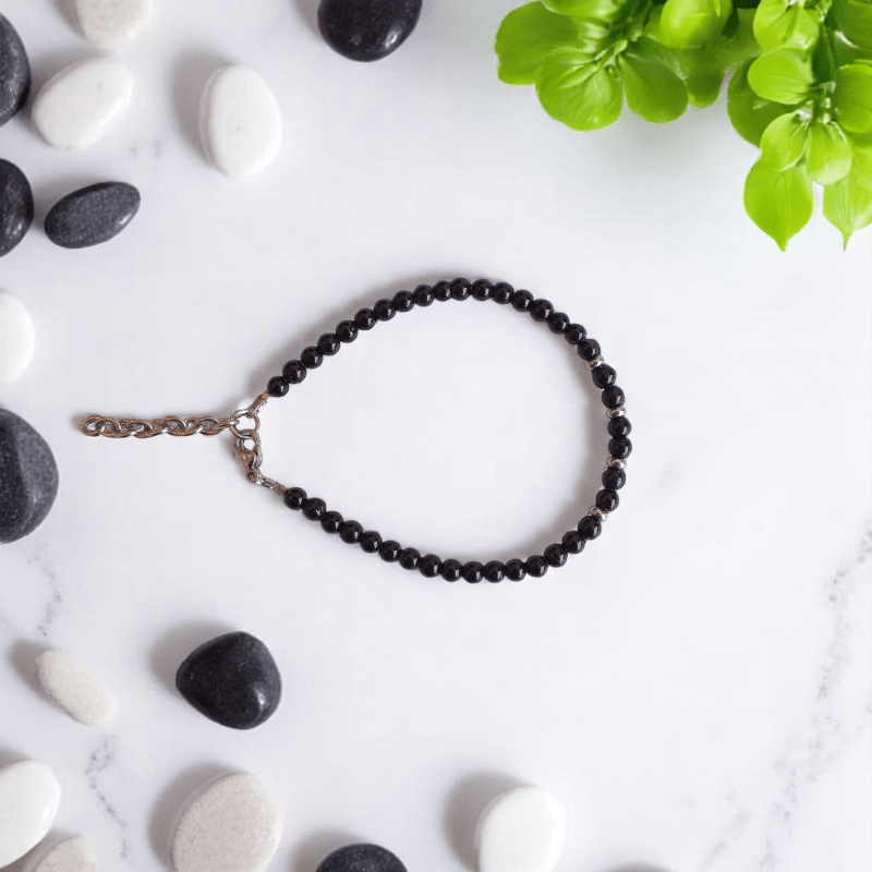 Protective Obsidian Anklet | Obsidian Stone - For Girl Kids | Includes: Anklet