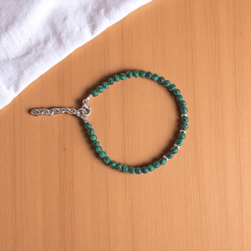 Little Forest Charm Anklet | Malachite Stone - For Girl Kids | Includes: Anklet