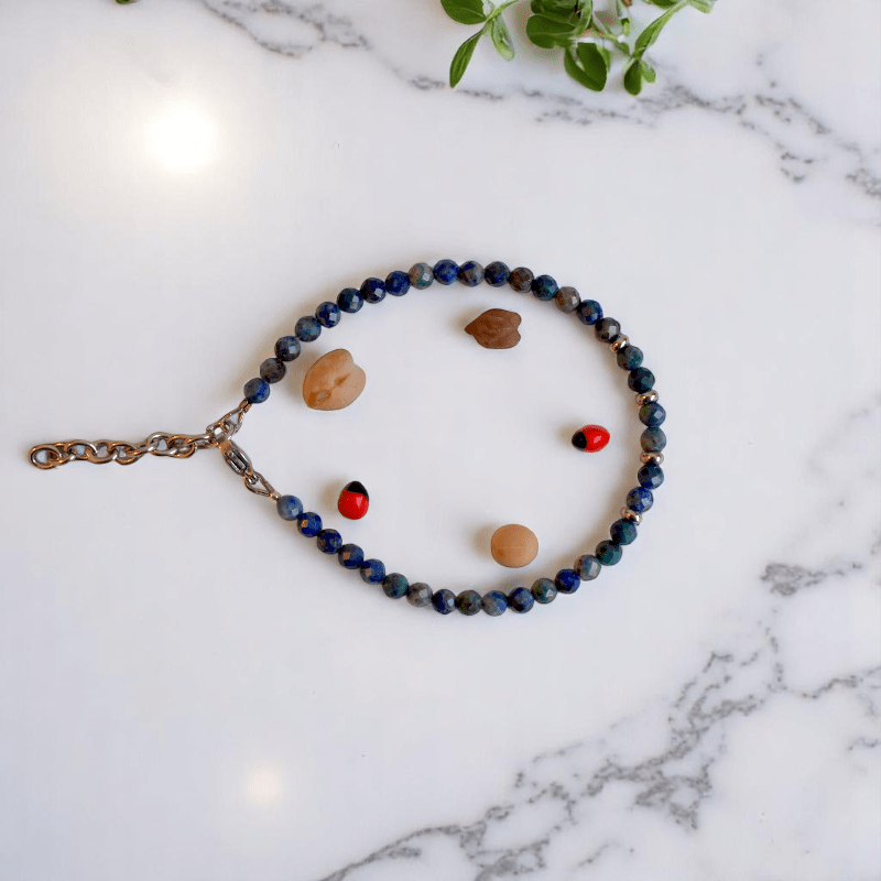 Fearless Glow Anklet | Azurite Stone - For Girl Kids | Includes: Anklet