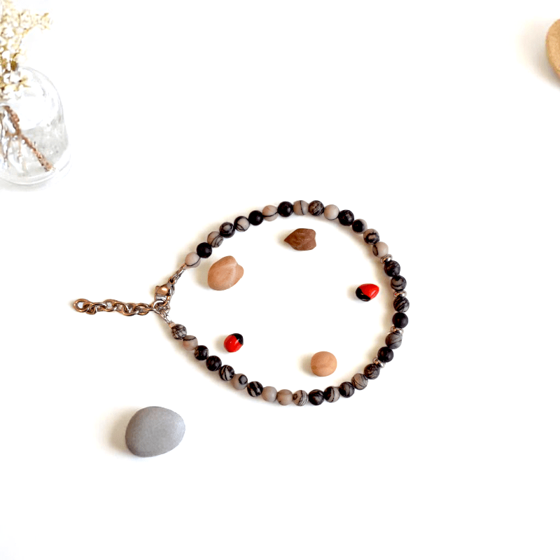 Little Guardian Anklet | Jasper Stone - For Girl Kids | Includes: Anklet