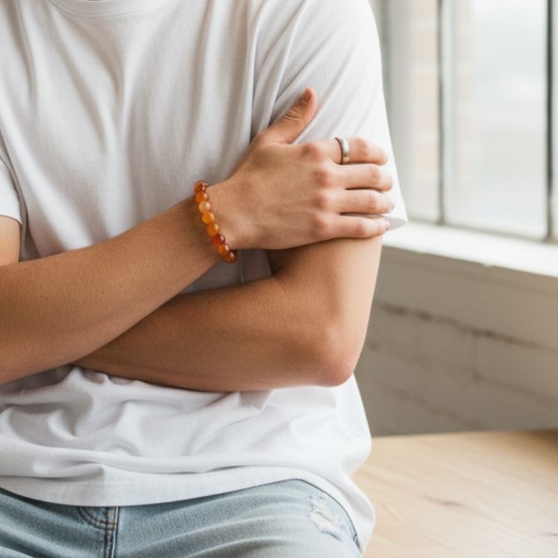 Energy Bracelet | Carnelian - For Unisex | Includes: Bracelet