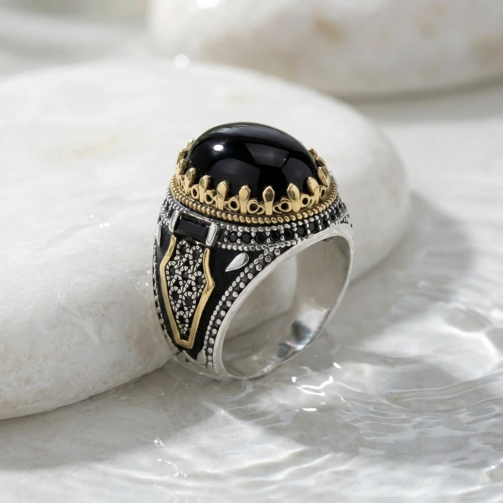 Royal Mystic Zircon Ring | Premium Alloy– For Men | Includes: Ring