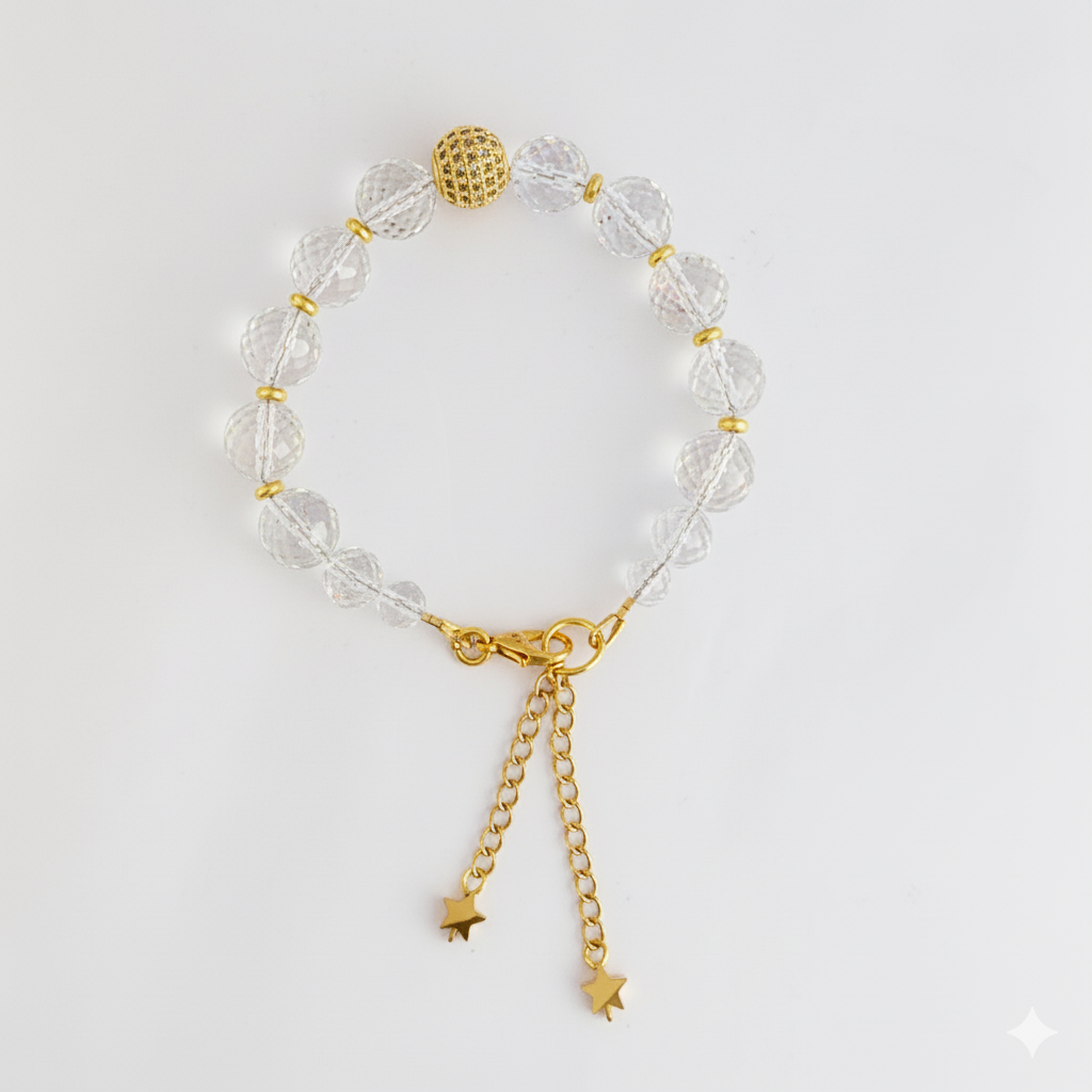 Radiance Glow Bracelet | Faceted Clear Quartz - For Women | Includes: Bracelet