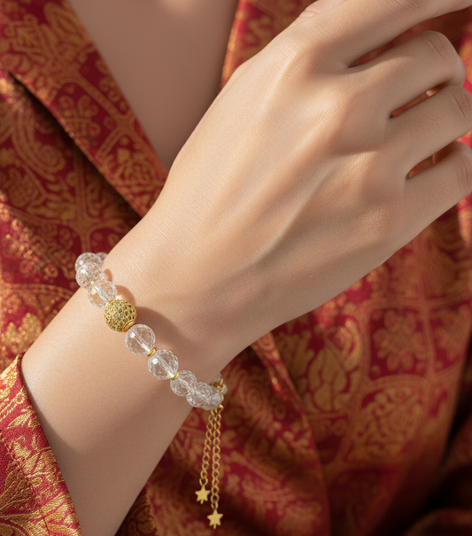 Radiance Glow Bracelet | Faceted Clear Quartz - For Women | Includes: Bracelet
