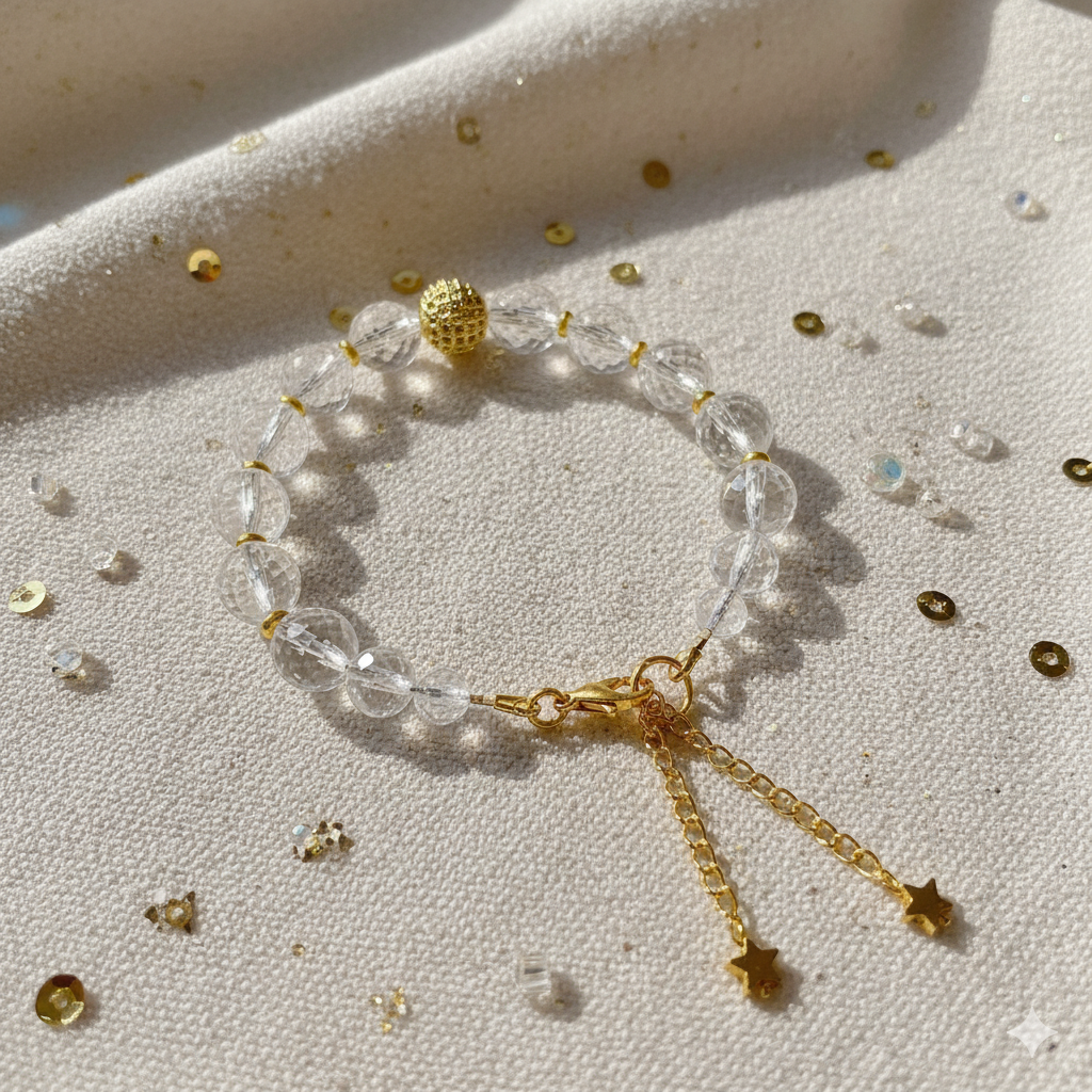 Radiance Glow Bracelet | Faceted Clear Quartz - For Women | Includes: Bracelet