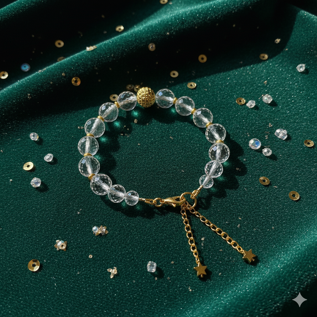 Radiance Glow Bracelet | Faceted Clear Quartz - For Women | Includes: Bracelet