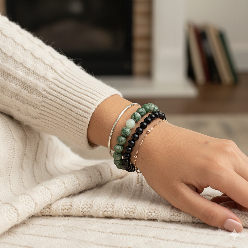 Luck Bracelet | Green Spot Agate | Includes: Bracelet