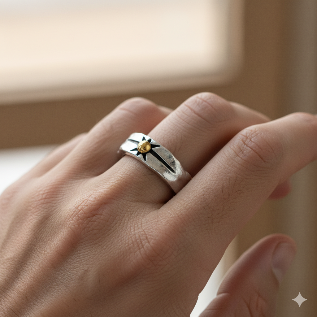Luck Sunshine Ring Flexi Size | Premium Alloy– For Men | Includes: Ring