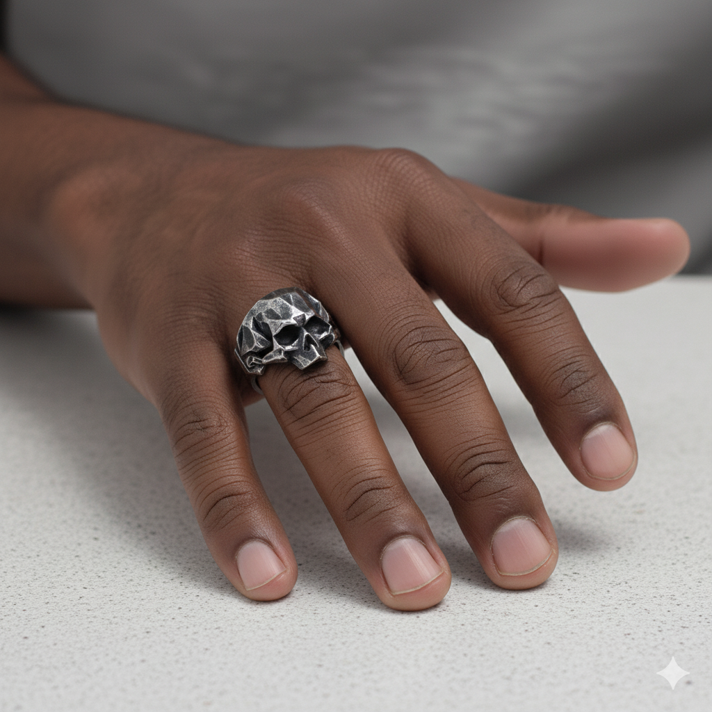 Viking Skull Ring | Stainless Steel– For Men | Includes: Ring