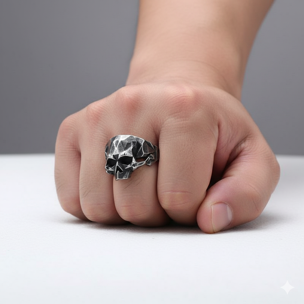Viking Skull Ring | Stainless Steel– For Men | Includes: Ring