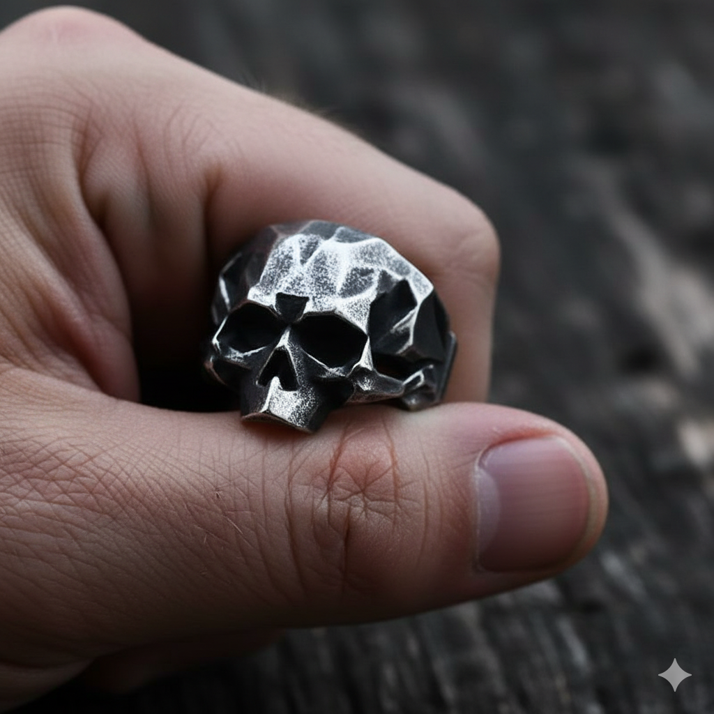 Viking Skull Ring | Stainless Steel– For Men | Includes: Ring