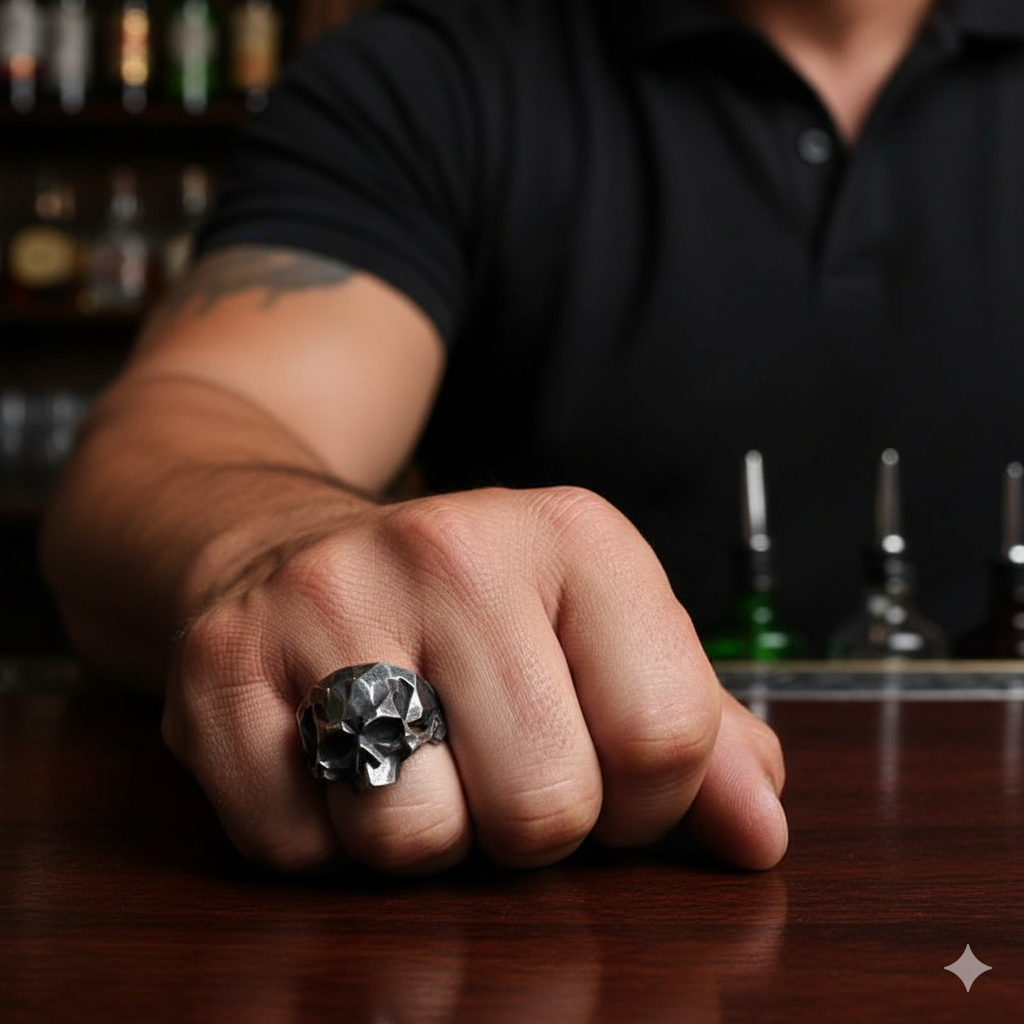 Viking Skull Ring | Stainless Steel– For Men | Includes: Ring