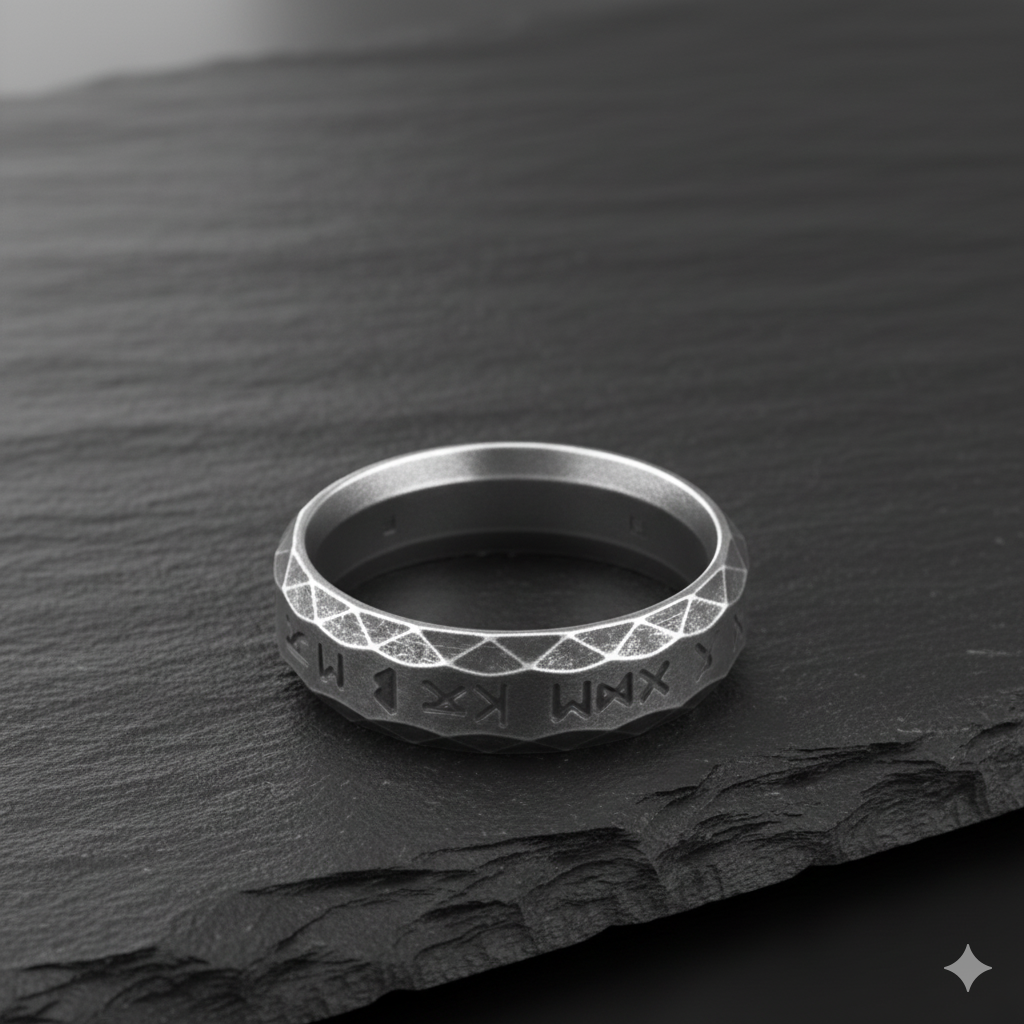 Oxidised Viking Saga Ring | Stainless Steel– For Men | Includes: Ring