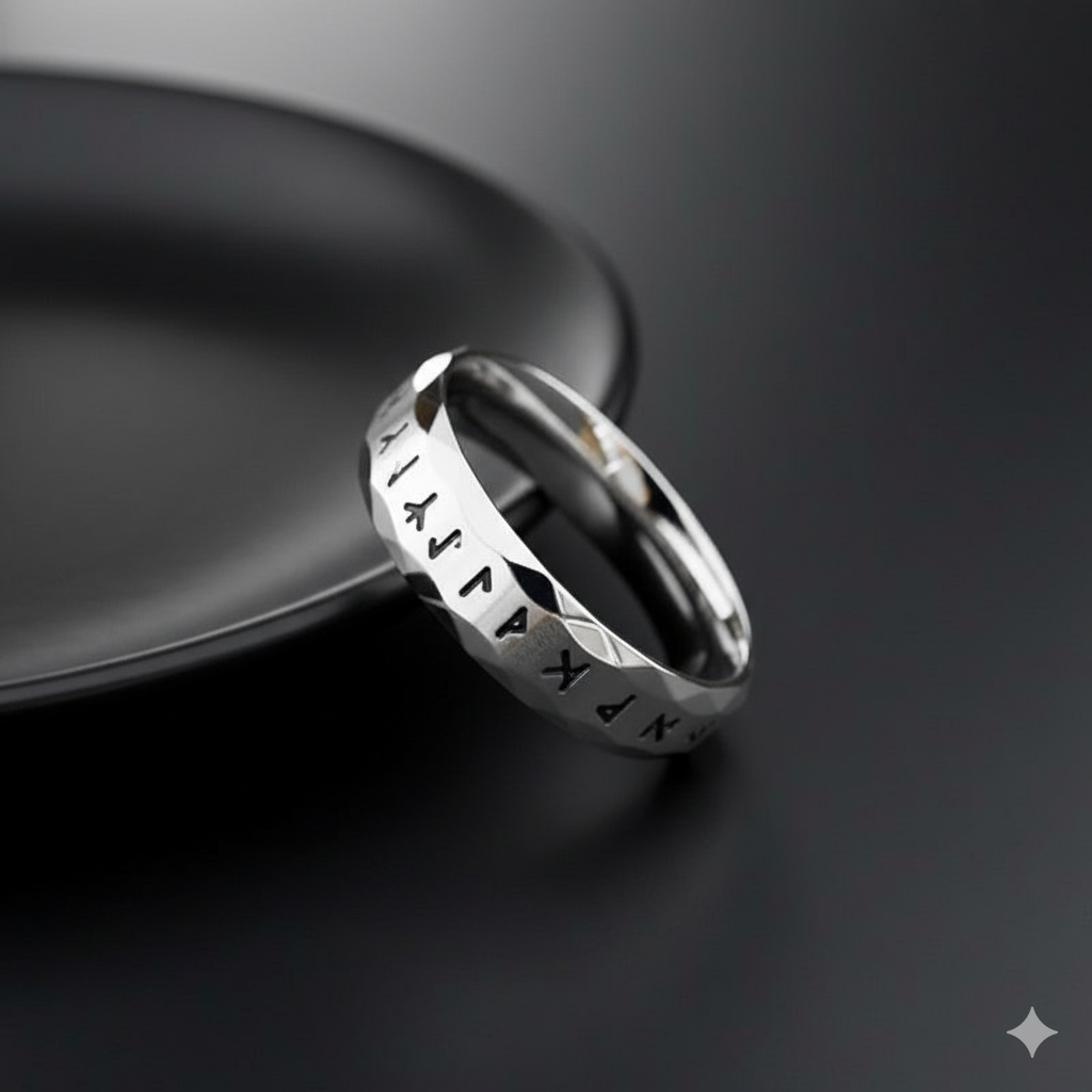 Titanium Viking Saga Ring | Stainless Steel– For Men | Includes: Ring