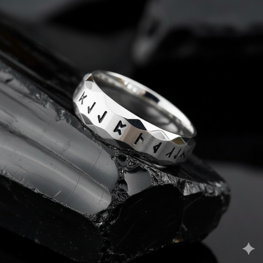 Titanium Viking Saga Ring | Stainless Steel– For Men | Includes: Ring