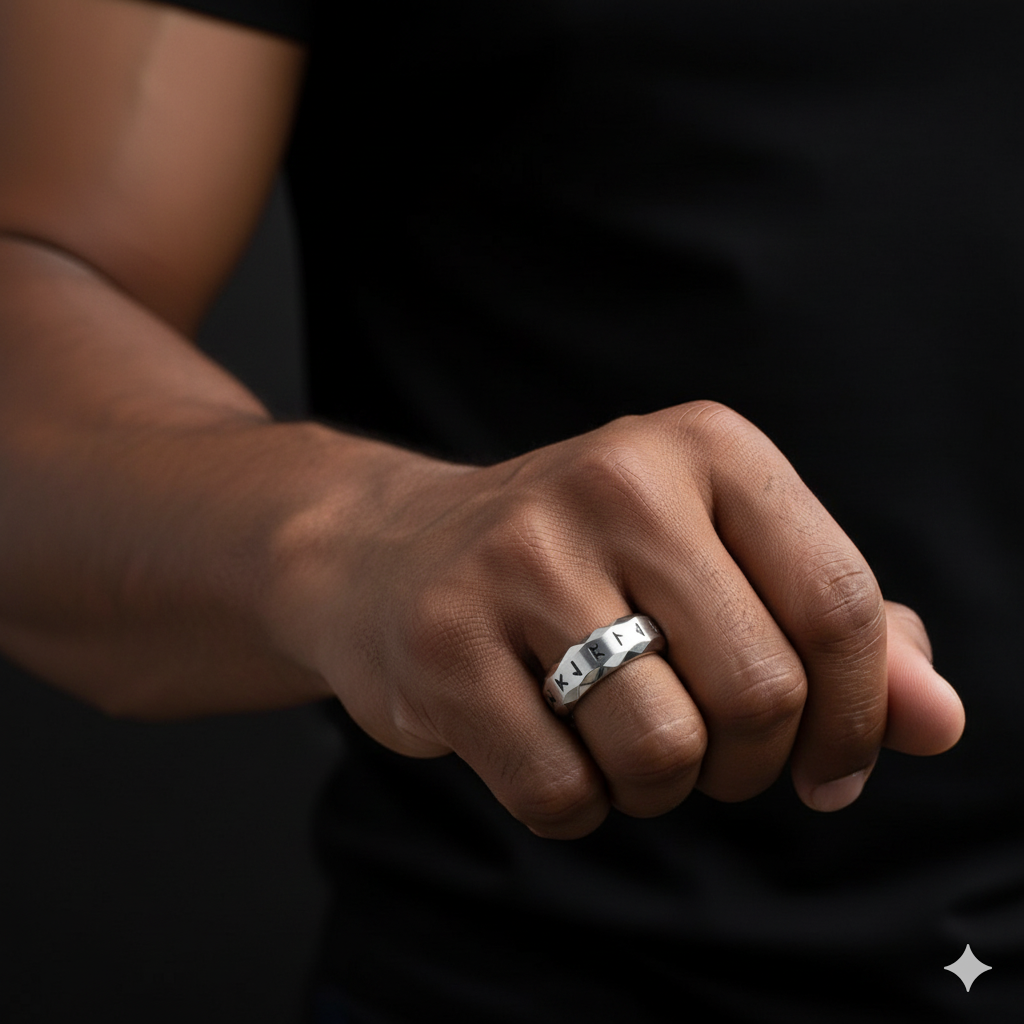 Titanium Viking Saga Ring | Stainless Steel– For Men | Includes: Ring