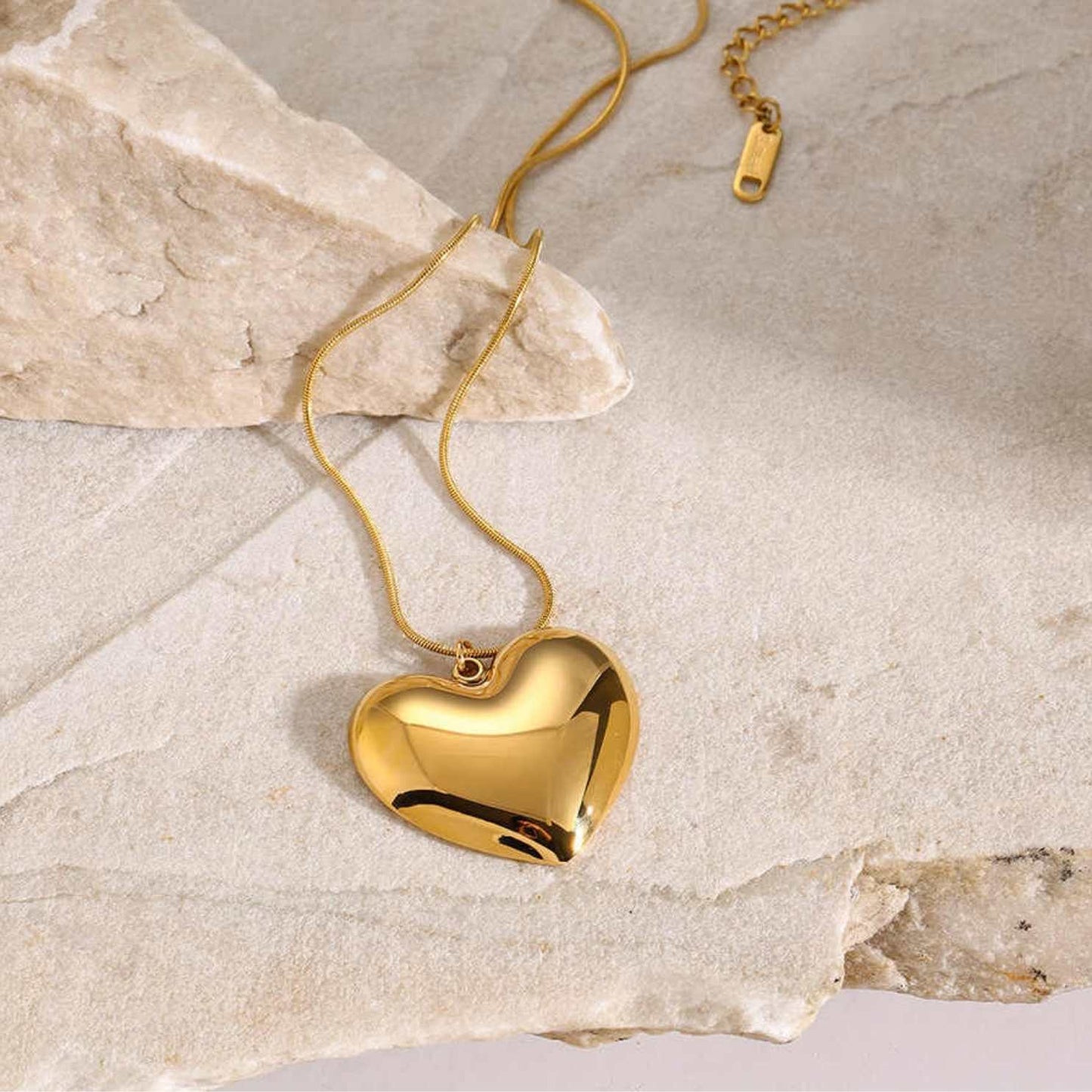 Radiant Love Necklace | PVD 18K Gold Plated, Stainless Steel, Water Proof - For Women | Includes: Necklace