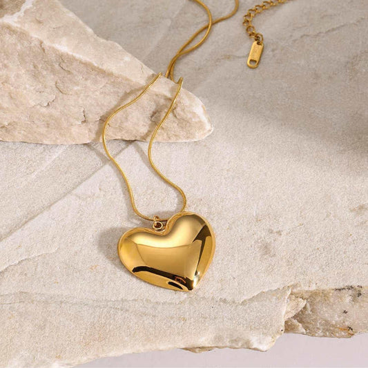 Radiant Love Necklace | PVD 18K Gold Plated, Stainless Steel, Water Proof - For Women | Includes: Necklace