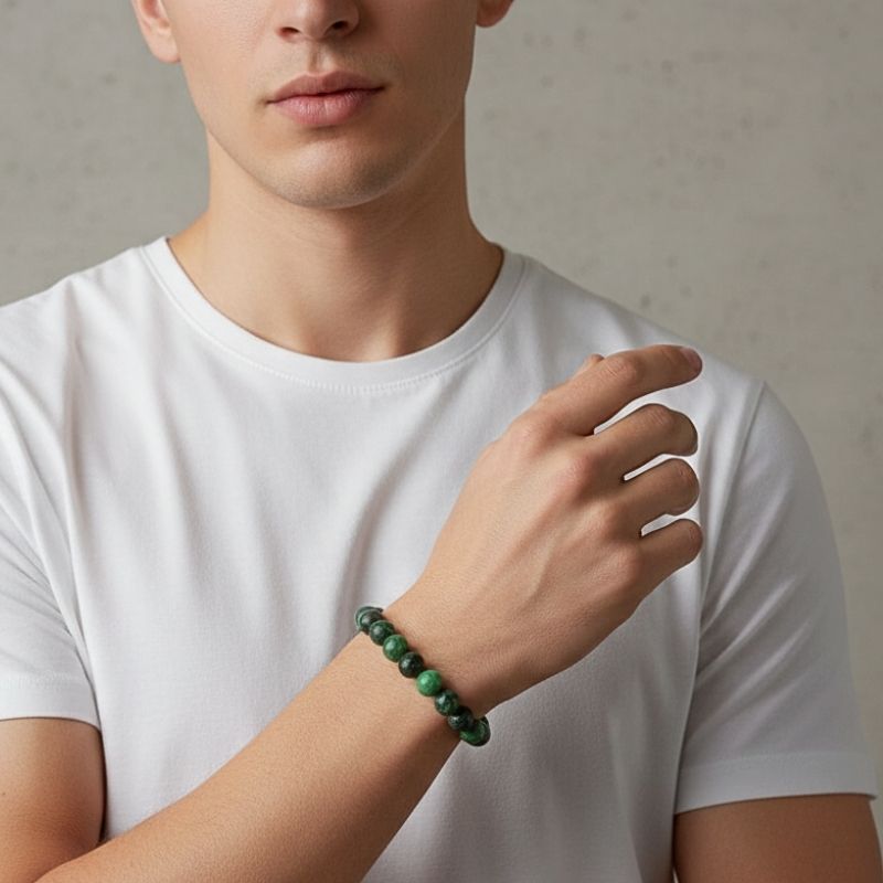 Healing Bracelet | Green Agate - For Unisex | Includes: Bracelet