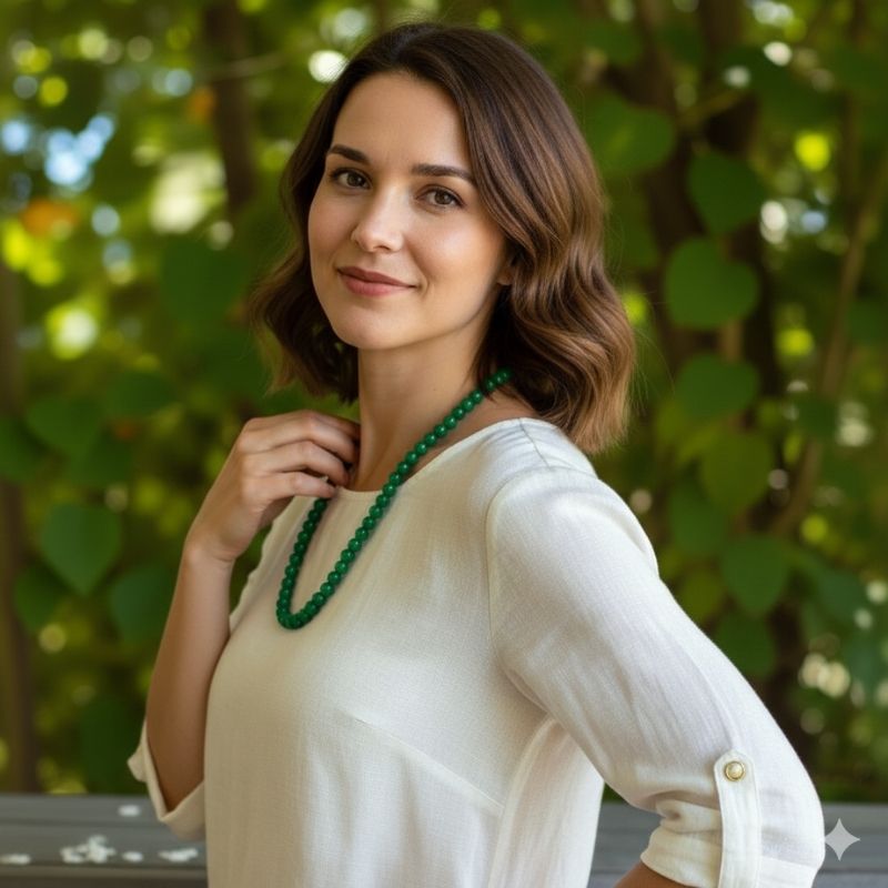 Healing Necklace | Green Quartz - For Women | Includes: Necklace