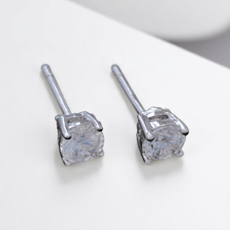 Timeless Shine Earrings | 925 Silver & Zircon - For Women | Includes: Earrings