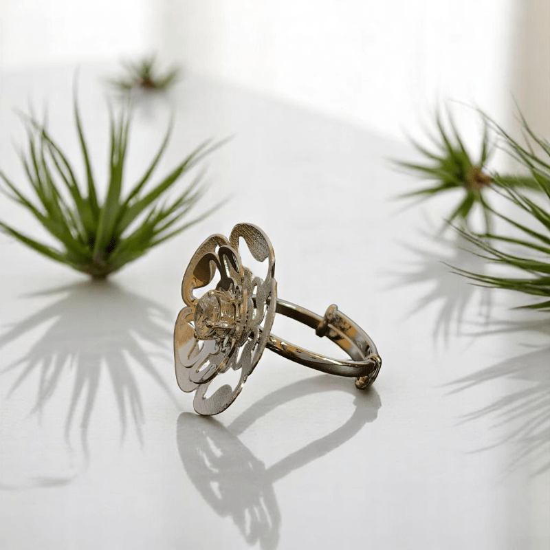Petal Grace Ring | 925 Silver & Zircon - For Women | Includes: Ring