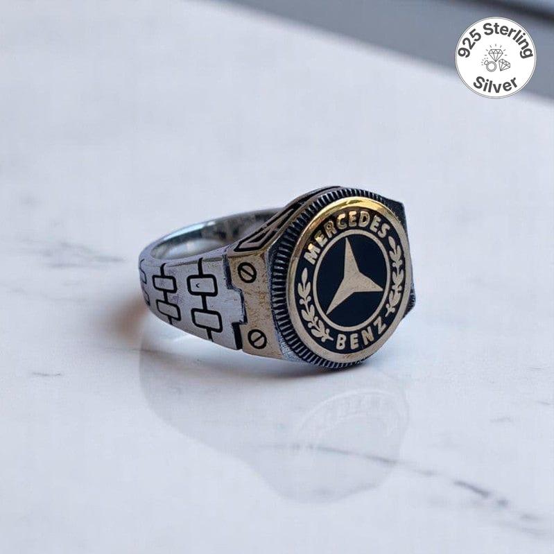 Bold Mercedes Ring | 925 Silver - For Men | Includes: Ring