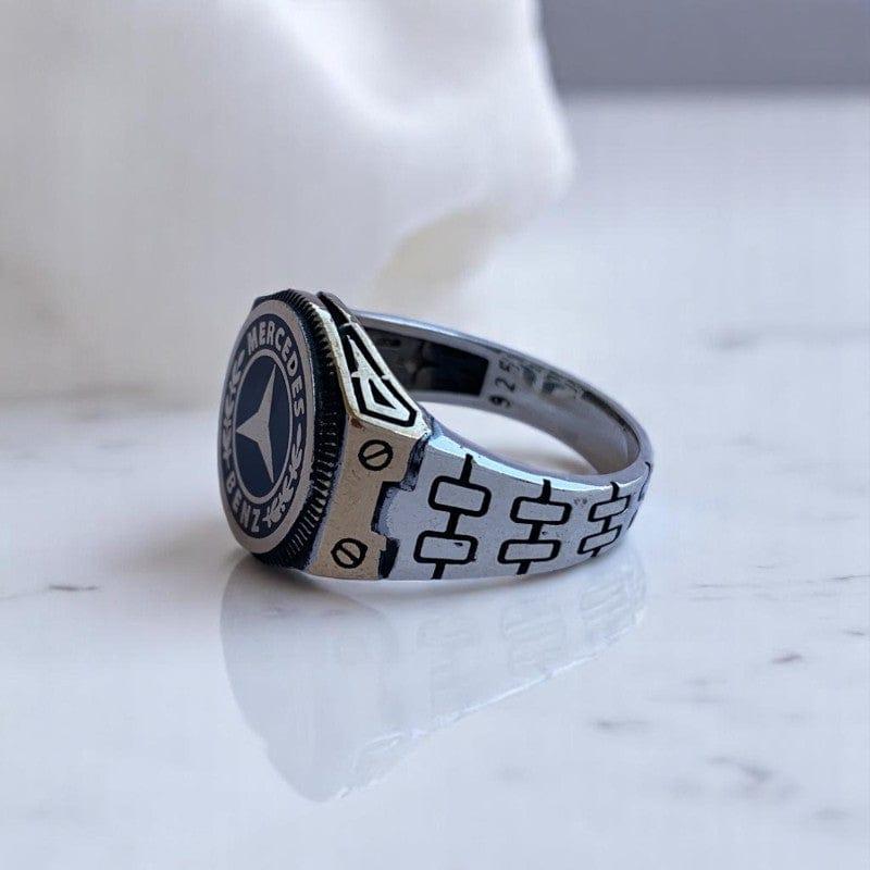 Bold Mercedes Ring | 925 Silver - For Men | Includes: Ring