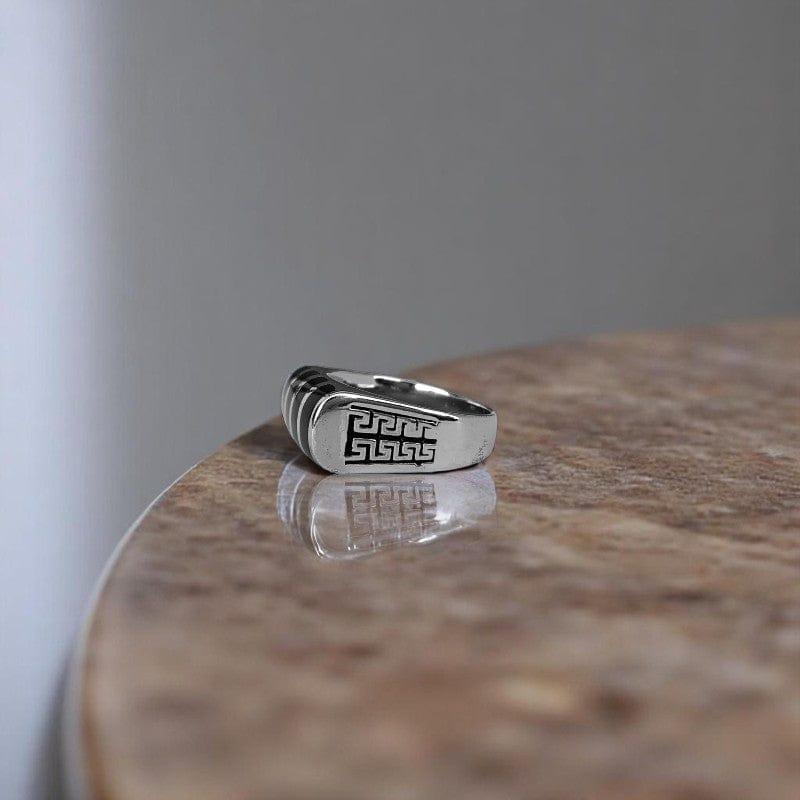 Regal Stripe Ring | 925 Silver - For Men | Includes: Ring