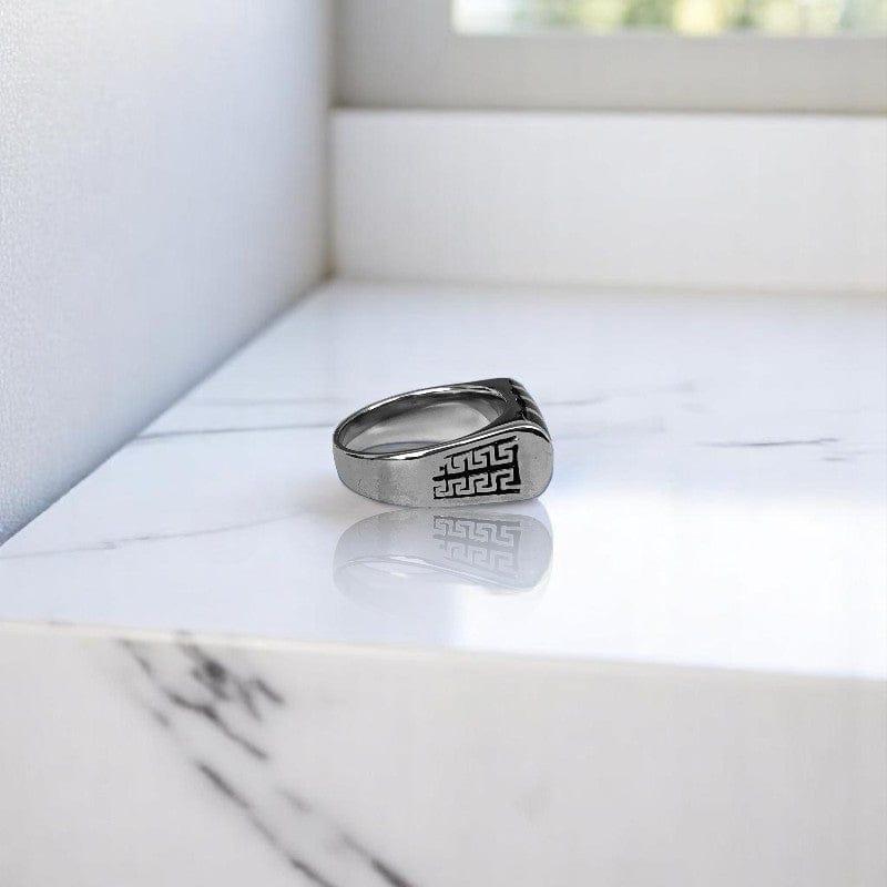 Regal Stripe Ring | 925 Silver - For Men | Includes: Ring