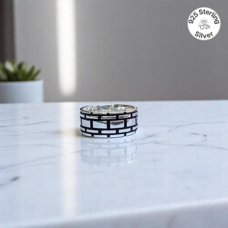 Architectural Masonry Ring | 925 Silver - For Men | Includes: Ring