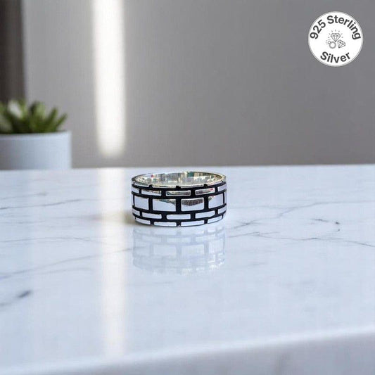 Architectural Masonry Ring | 925 Silver - For Men | Includes: Ring