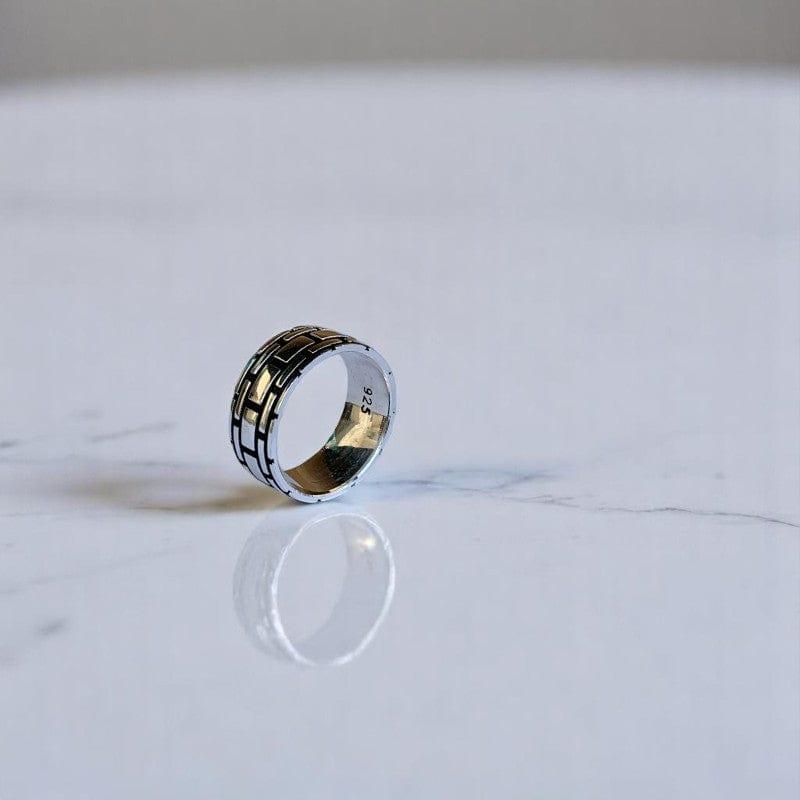 Architectural Masonry Ring | 925 Silver - For Men | Includes: Ring
