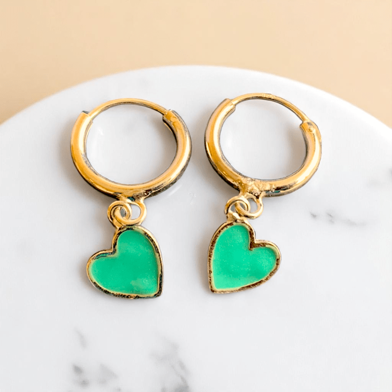 Delicate Heart Earrings | 925 Silver - For Women | Includes: Earrings