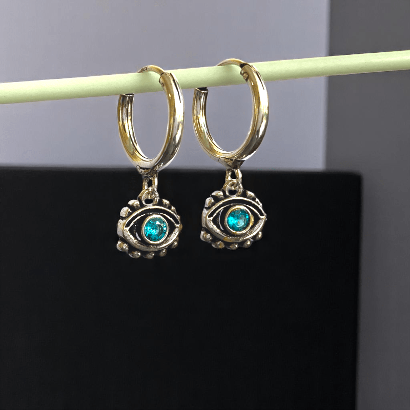 Classic Evil Eye Earrings | 925 Silver - For Women | Includes: Earrings