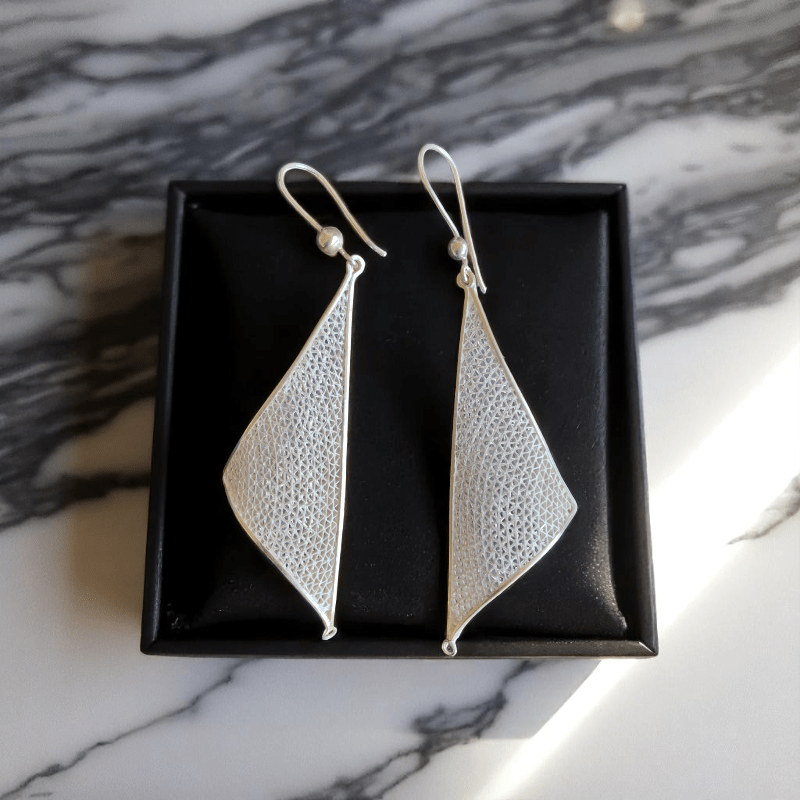 Artisan Filigree Earrings | 925 Silver - For Women | Includes: Earrings