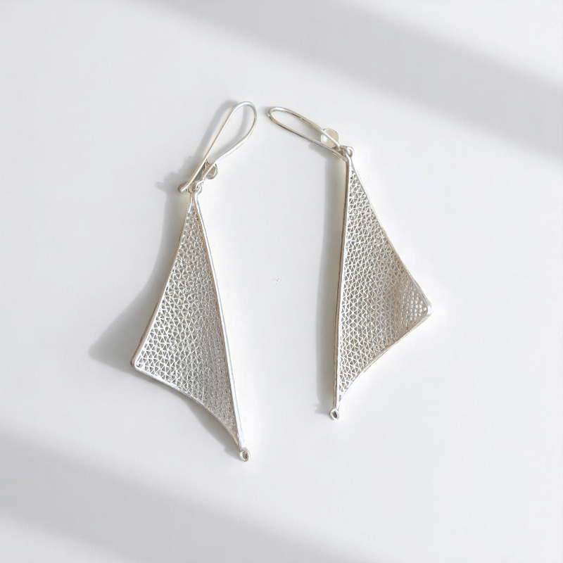 Artisan Filigree Earrings | 925 Silver - For Women | Includes: Earrings