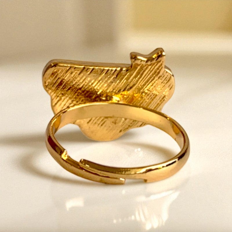 Cloud & Star Ring | Gold Plated Adjustable - For Girls | Includes: Ring