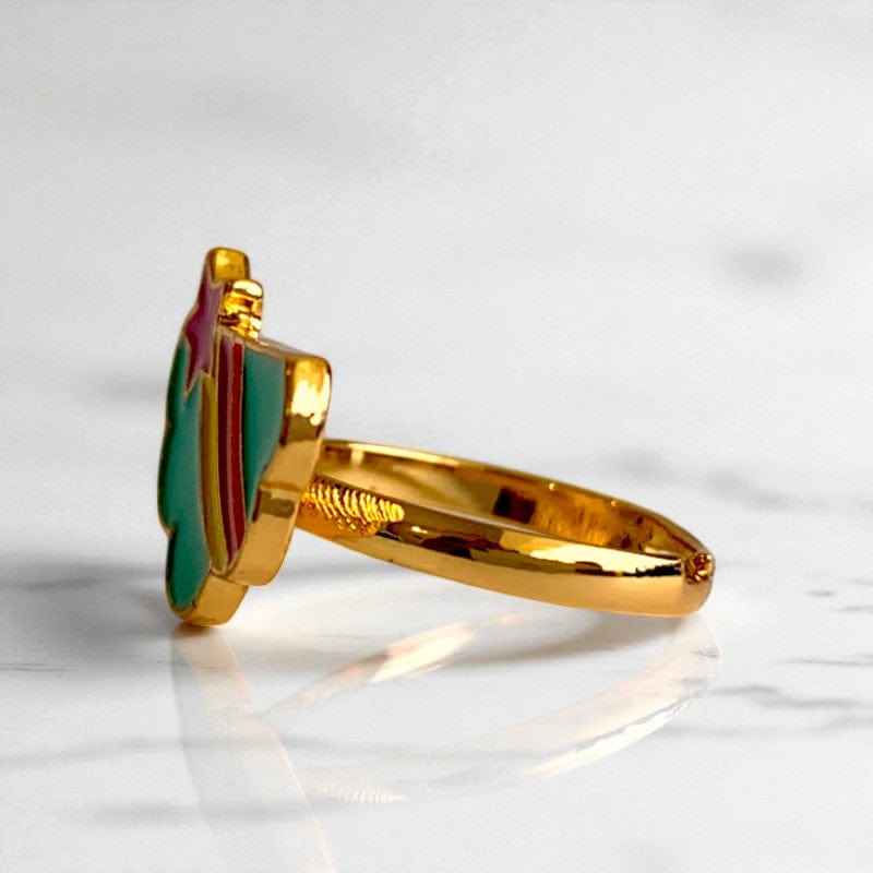 Cloud & Star Ring | Gold Plated Adjustable - For Girls | Includes: Ring