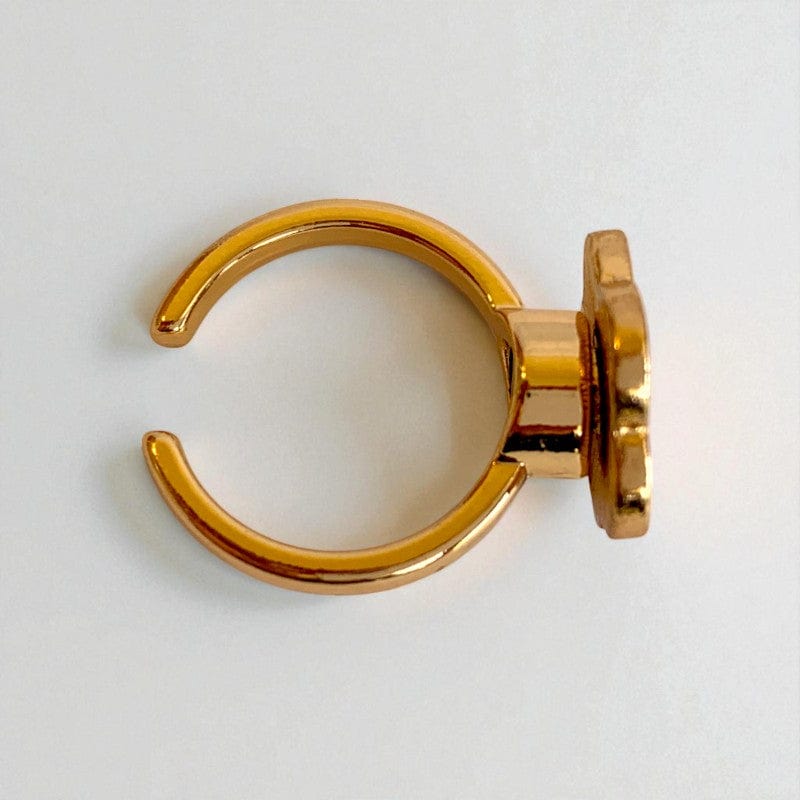 Spinning Floral Adjustable Ring | 18K PVD Gold Plated - For Women | Includes: Ring