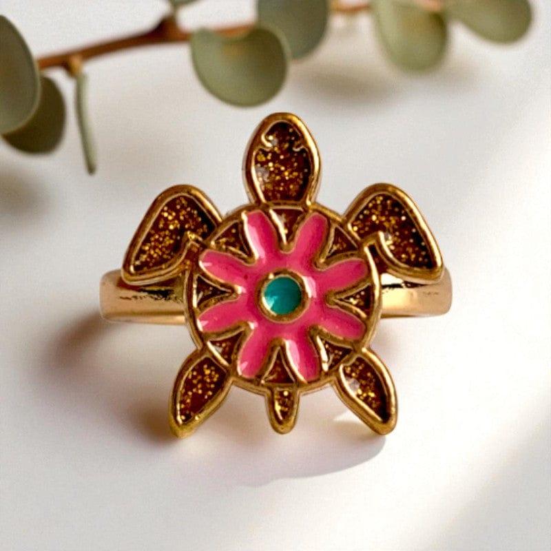 Spinning Turtle Ring | 18K PVD Gold Plated - For Women | Includes: Ring