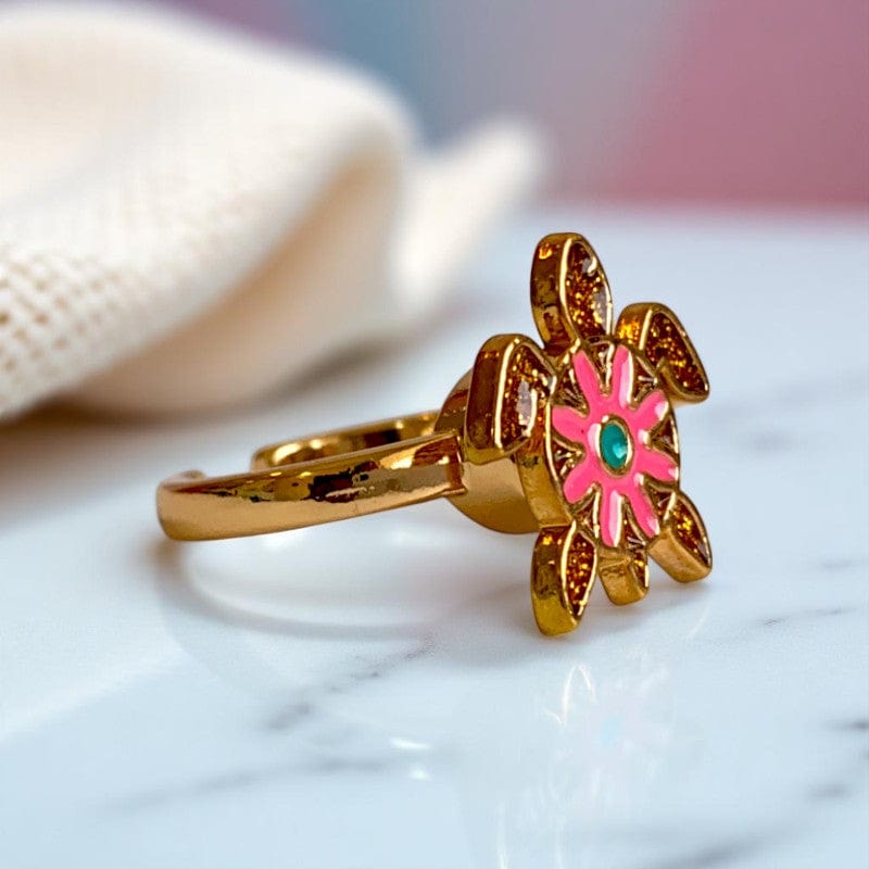 Spinning Turtle Ring | 18K PVD Gold Plated - For Women | Includes: Ring