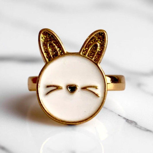 Spinning Bunny Ring | 18K PVD Gold Plated - For Women | Includes: Ring