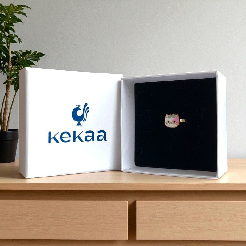 Spinning Kitty Ring | 18K PVD Gold Plated - For Women | Includes: Ring