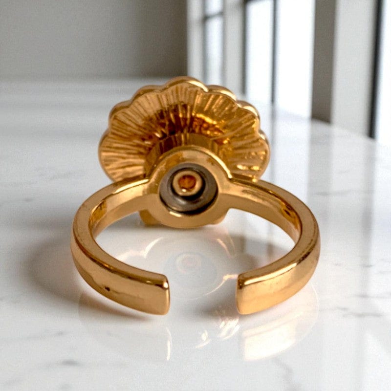 Spinning Seashell Ring | 18K PVD Gold Plated - For Women | Includes: Ring