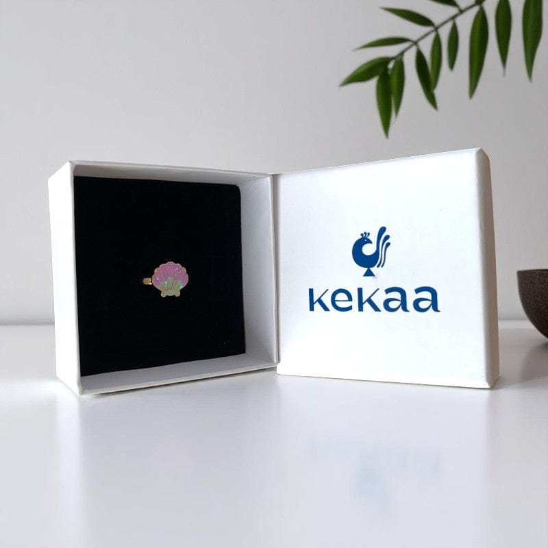 Spinning Seashell Ring | 18K PVD Gold Plated - For Women | Includes: Ring