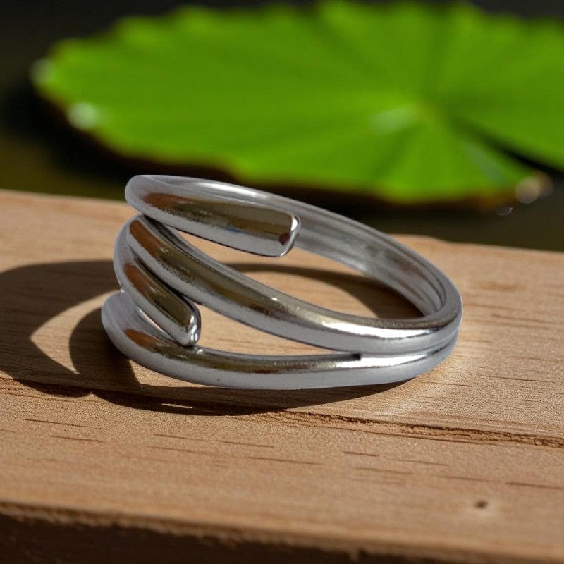 Funky Duo Adjustable Rings | PVD Silver plated - For Women | Includes: Rings (Set of 2)